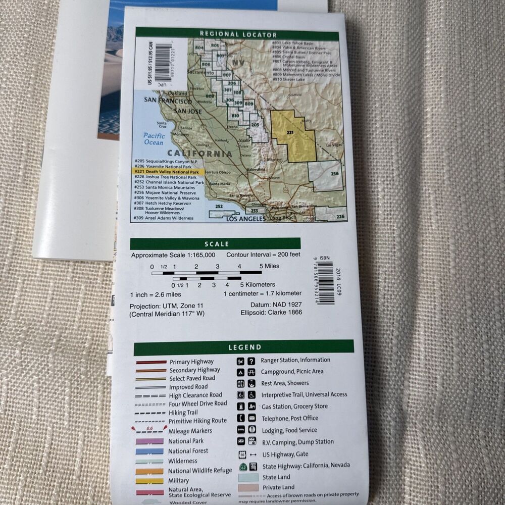 Death Valley Map Guide Lot National Geographic Illustrated Map Road & Hike Guide - Picture 4 of 16